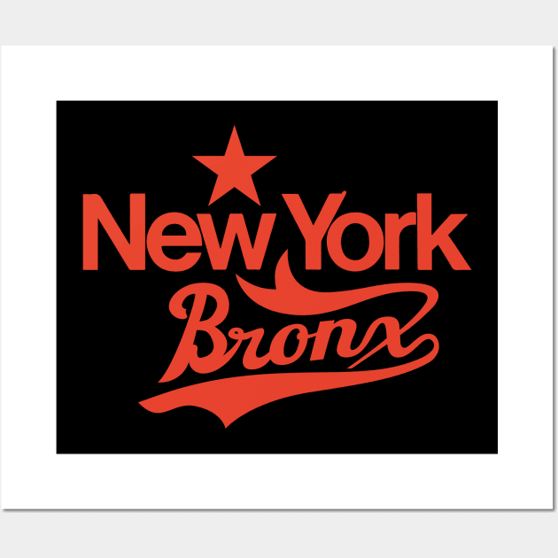 New York Bronx - New York Bronx Schriftzug - Bronx Logo Wall Art by Boogosh